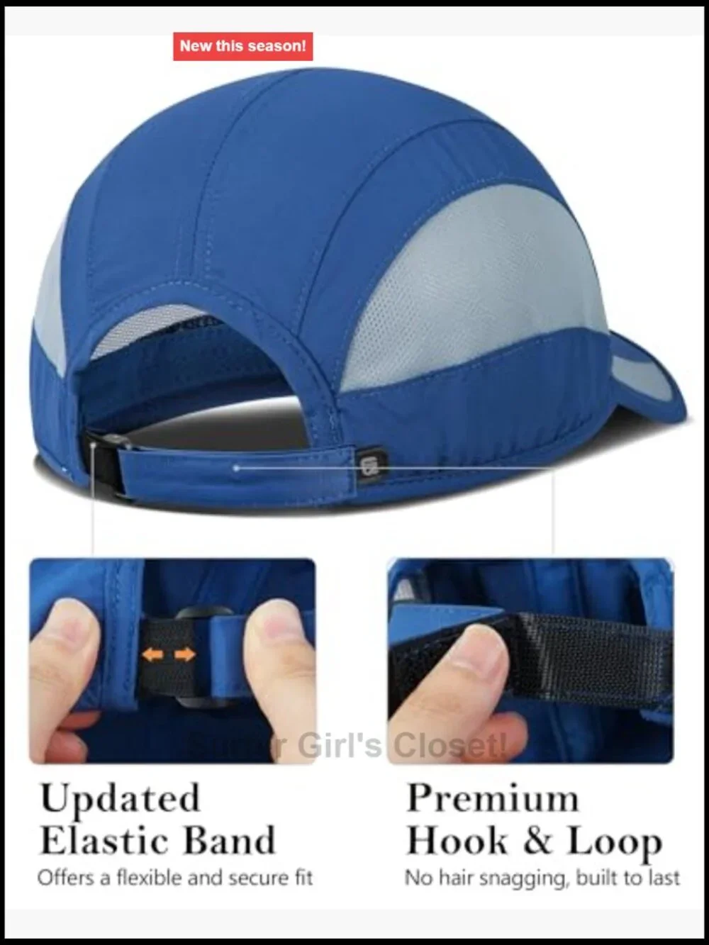 Quick Dry Run Hat Cooling Breathable Mesh Baseball Cap UPF 50+ Nylon